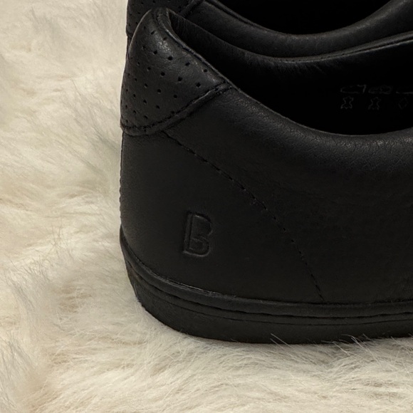 Birchbury  Bramford Men's Black Leather Sneakers Size 11 1/2 pre-owned. - Picture 8 of 10